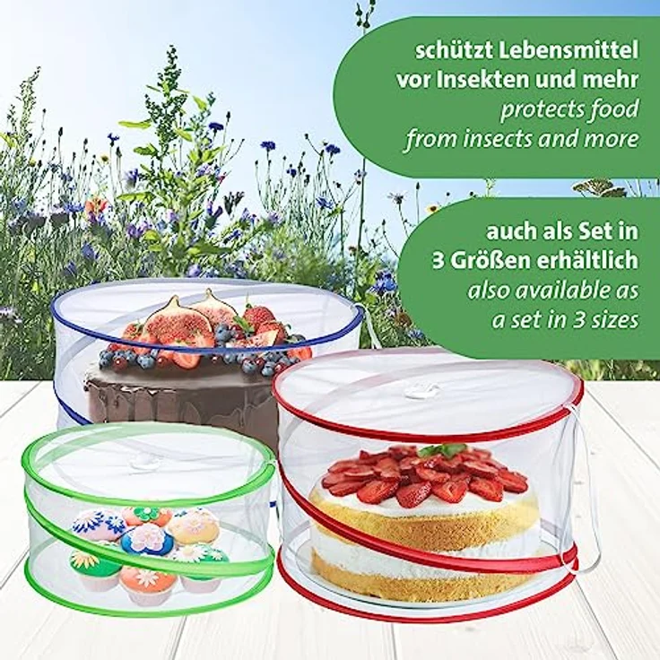 Westmark Speisehaube Hoody – faltbare Abdeckhaube für Lebensmittel, Fliegenschutz und Insektenschutz beim Essen draußen, praktische Obsthaube – ø 39 – Bild 4