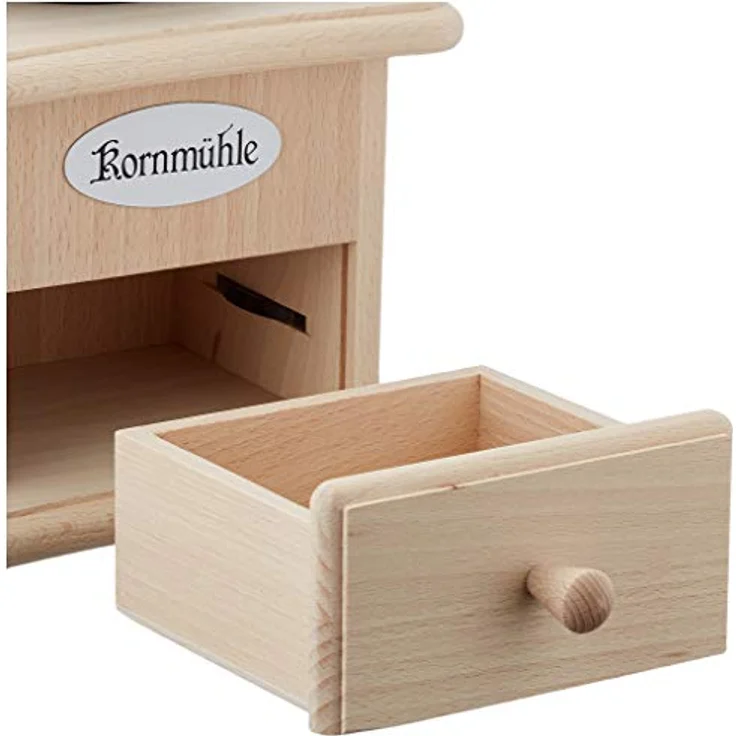 Zassenhaus 0000042009 Kornmühle Buche, Edelstahl, beige, 13 x 16,5 x 23 cm - Manuelle Kornmühle mit original Zassenhaus-Mahlwerk und stufenloser Mahlgrad-Einstellung - Preisvergleich – Bild 3