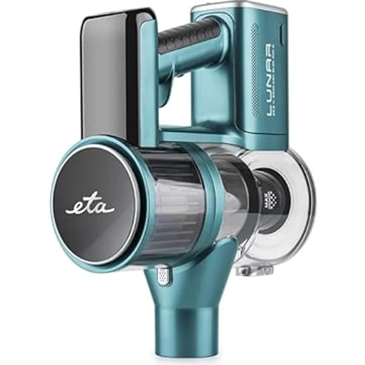 ETA Akku & Handstaubsauger Lunar I, 2-in-1 kabellos, Li-Ion 28,8 V, bis 50 Min Laufzeit, HEPA-Filter, 0,5 L Staubbehälter, SMART DUST Sensor, Digitalmotor, LED-Beleuchtung, inkl. Zubehör – Bild 5