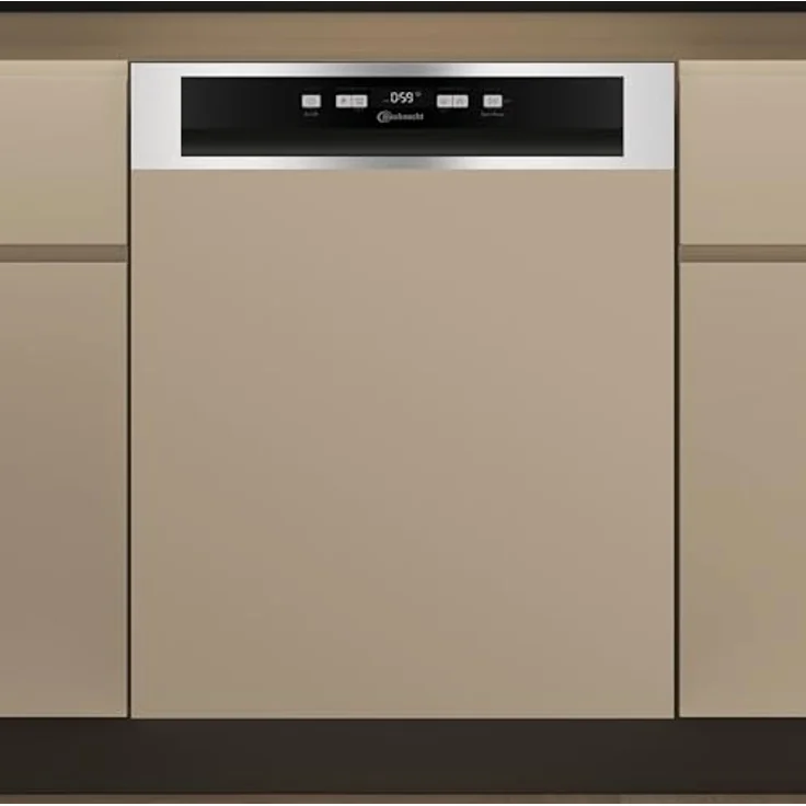 Bauknecht BK4PB14BN7A0X, Integrierbarer Geschirrspüler (60 cm) für 14 Maßgedecke, Edelstahl, ActiveDry, 7 Programme, verstellbarer Oberkorb – Bild 1