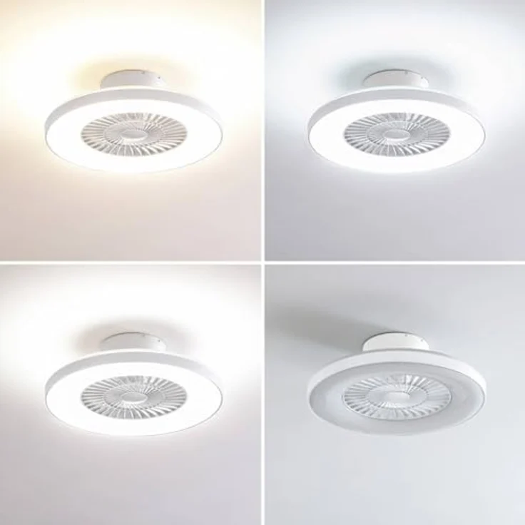 Lindby Paavo, Smart LED-Deckenventilator in Silber, leise, steuerbar über Tuya-App, mit Timer und Nachtlichtfunktion – Bild 8