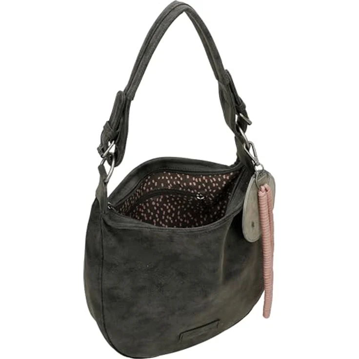 Fritzi aus Preußen Fritzi Hobo Schultertasche, geräumige 33 cm Handtasche mit Reißverschluss- und Handyfach, Schwarz – Bild 6