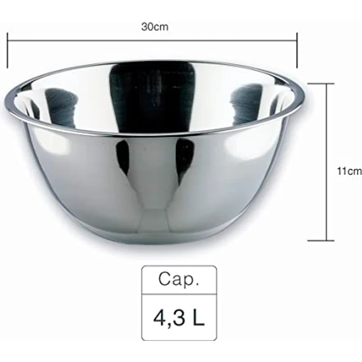 Lacor Konischer Edelstahltopf -garinox- 30 cm, 4,3 l, spülmaschinenfest, silber – Bild 2
