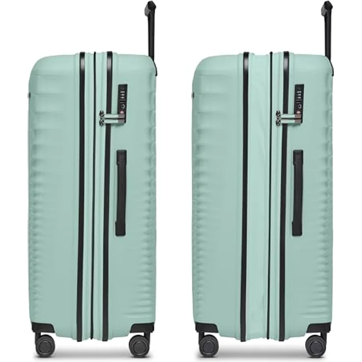 Farmhood Eco Edition großer Hartschalen Check-in Koffer nachhaltig | XL Trolley 53 x 31 x 77 cm mit Dehnfalte von 114 auf 120 Liter erweiterbar | Ultra-leicht nur 4,25 Kg – Bild 2