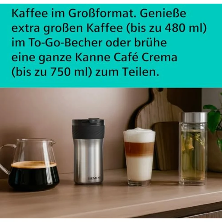 SIEMENS Kaffeevollautomat TQ727D03, farbiges Full-Touch-Display, Doppeltassenfunktion, sehr leise, schwarz – Bild 17