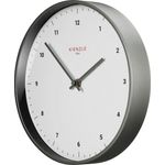 Kienzle Wanduhr KIENZLE Funkwanduhr Classic, 25 cm Durchmesser, Stahlrahmen, geräuschlos, schwarz