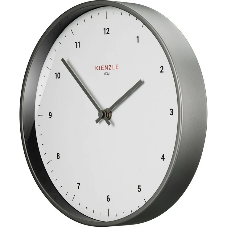 Kienzle Wanduhr KIENZLE Funkwanduhr Classic, 25 cm Durchmesser, Stahlrahmen, geräuschlos, schwarz – Bild 1