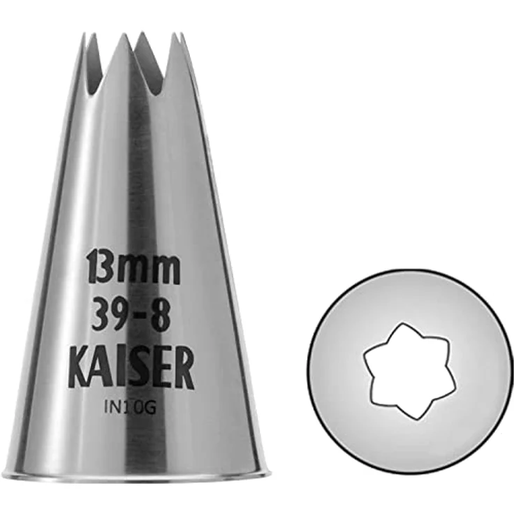 ORIGINAL KAISER - La Forme Plus Starter Set Spritzbeutel inkl. Backpinsel 9-teilig, wiederverwendbarer Spritzbeutel groß mit Tüllen, Adapter, 5 Spritztüllen, Kochfest, Schneidehilfslinie - 9-teilig, Baumwolle, Edelstahl – Bild 5