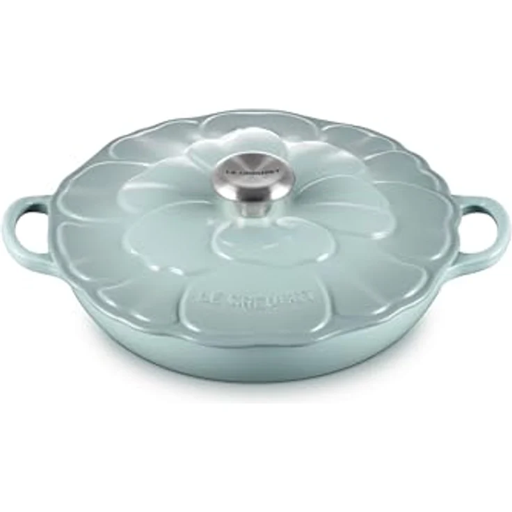 Le Creuset Signature Emaillierter Gusseisen-Blüten-Schmorpf, 2,25 l, Meersalz, hervorragende Wärmeverteilung und -speicherung, ofenfest bis 260 °C, kompatibel mit allen Herdarten – Bild 1
