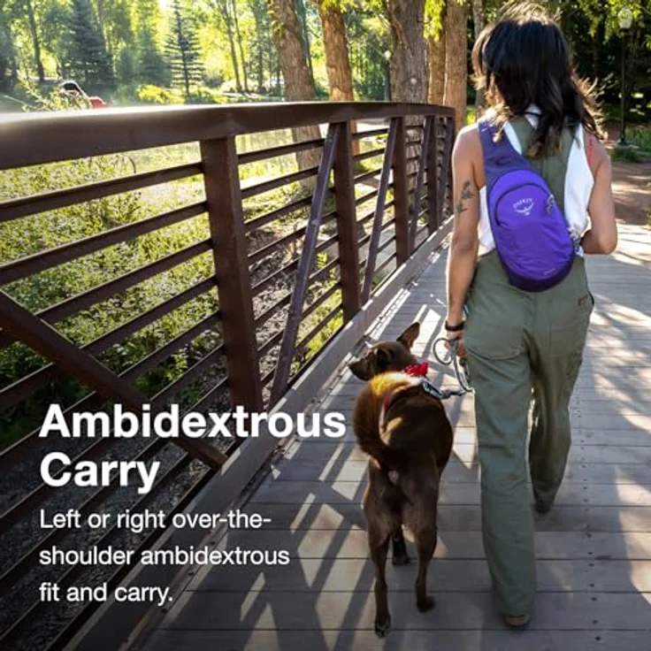 Osprey Daylite Sling Umhängetasche, 36 cm, grau, 100% PET, kompakte Größe 22 cm x 13 cm – Bild 4