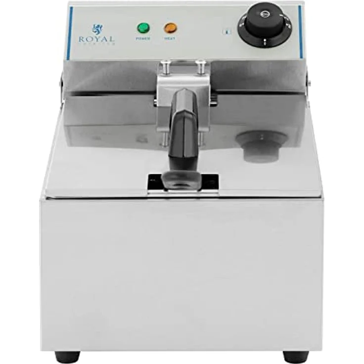 Royal Catering 1254 Fritteuse, mit Öl, 3200 Watt, 10 Liter Fassungsvermögen, silber, Edelstahl – Bild 6
