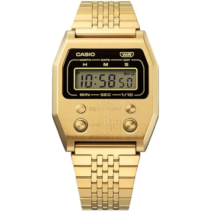 Casio Vintage A1100G-5EF Edgy Herrenuhr Digital Gold IP – Bild 1
