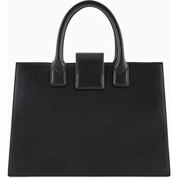 Armani Exchange Jodie Crossbody Bag, elegante Handtasche aus Kunstleder mit verstellbarem Träger, Schwarz – Bild 6