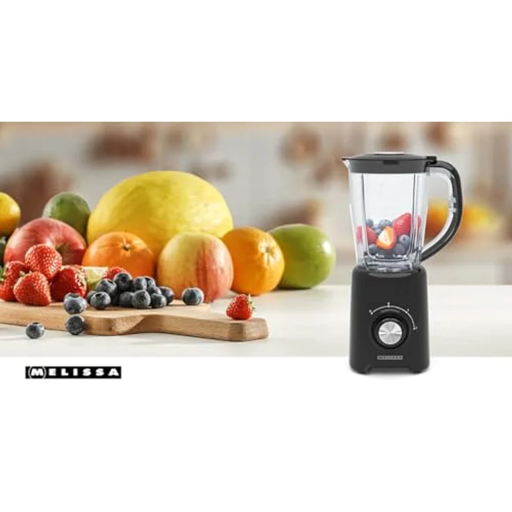 MELISSA Standmixer 800 W, 1,5 Liter, 2 Geschwindigkeiten + Pulse, 4 Edelstahlklingen, Kunststoffbehälter – Bild 12