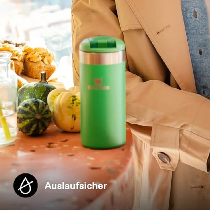 Stanley Aerolight Transit Thermobecher 12OZ, doppelwandige Vakuumisolierung, hält 6 Stunden heiß, spülmaschinenfest, auslaufsicher, kompatibel mit Pkw-Getränkehaltern, Farbe Meadow – Bild 5