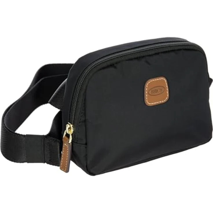 Brics X-Collection Mini Bag, Umhängetasche 18 cm, schwarz, Nylon mit Reißverschluss, verstellbarem Umhängeriemen und Innen- und Aussentaschen – Bild 2
