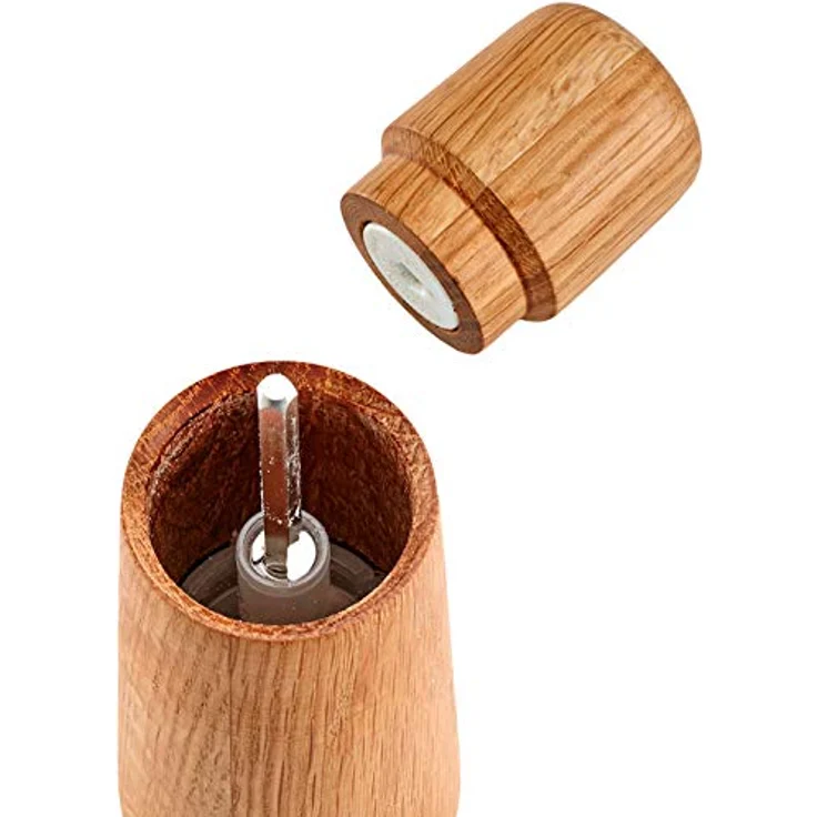 CrushGrind Stockholm Salz- und Pfeffermühlen-Set mit Keramikmahlwerk - Kommt in einer schönen Geschenkbox für den Feinschmecker, (168mm, 2 Stück, Eiche) – Bild 4