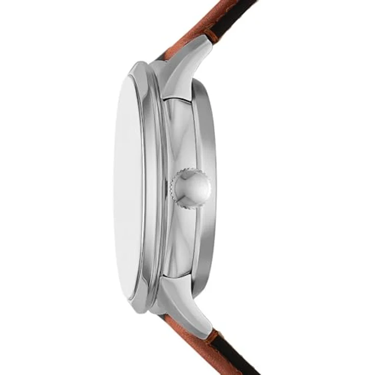 Fossil Herren Analog Automatik Uhr mit Leder Armband ME3265, 44-mm-Gehäuse, grünes Zifferblatt, wasserdicht bis 50 m – Bild 3