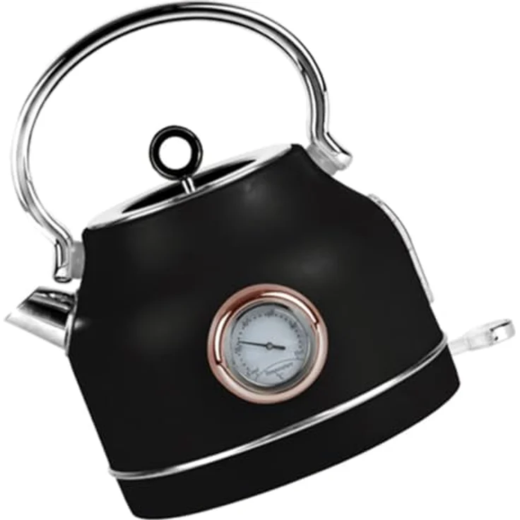 Berlinger Haus 1,7 Liter Wasserkocher mit Thermometer Bh-9513 56093, Schwarz/Roségold, 360° drehbarer Sockel, BPA-frei – Bild 5