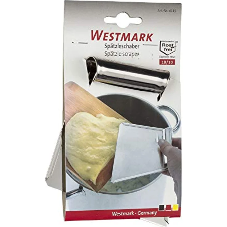 Westmark Spätzle-Schaber für traditionelle Spätzle-Zubereitung, Rostfreier Edelstahl, Silber, 61152270 – Bild 9
