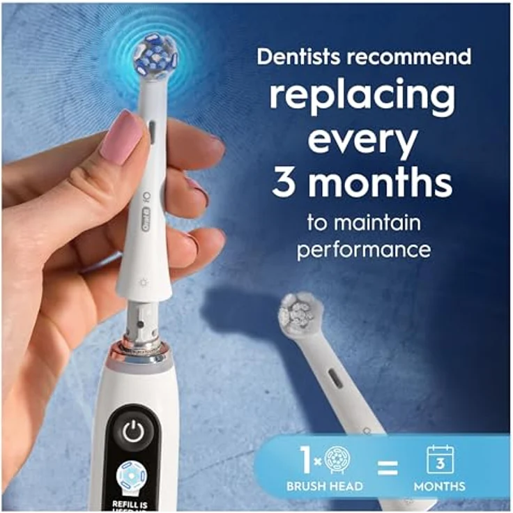 Oral-B iO Series Ultimate Clean, Zahnbürstenkopf, 8er Pack, weiß, mit CrissCross-Borsten und Farbwechsel-Indikator – Bild 4