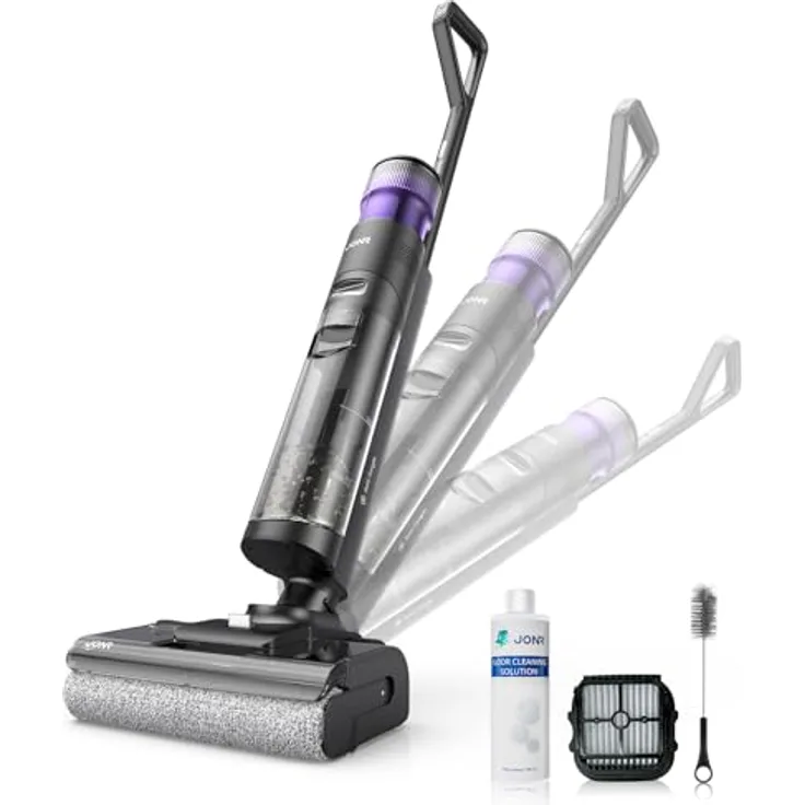 JONR ED 12 Pro Max Nass-Trockensauger, 17000 Pa Saugleistung, 4000 mAh Akku, 5 Min Flash Dry Design, LCD-Display