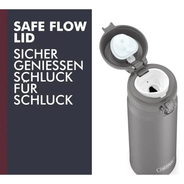 THERMOS ULTRALIGHT BOTTLE 0,50 l, moon rock mat, Thermosflasche aus Edelstahl, 10 heiß / 20 h kalt, absolut dicht für Wasser, Tee, stille Getränke – Bild 2