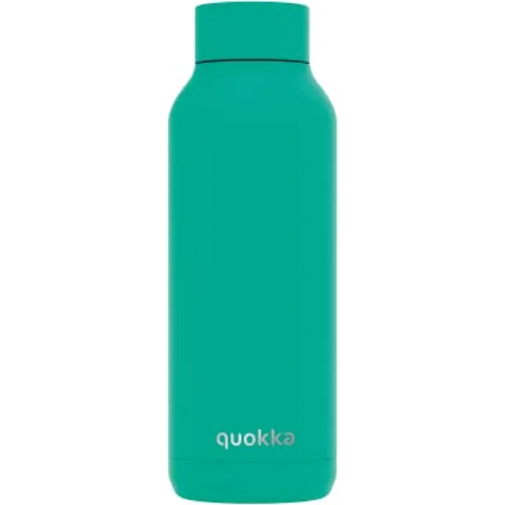 Quokka SOLID JADE GREEN, Thermosflasche aus Edelstahl mit 510 ml, doppelwandiger Vakuumisolierung, BPA-frei, korrosionsbeständig, Anti-Leak-Verschluss