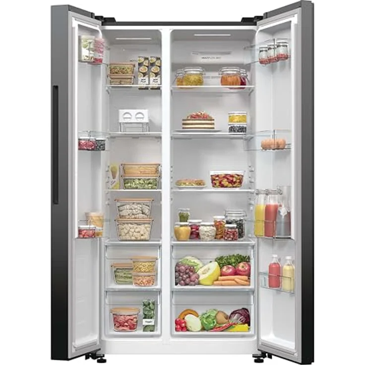 Gorenje NRR 9185 EABXL Side-by-Side-Kühlschrank, freistehend, schwarz, NoFrost, Breite 91 cm, Energieklasse E – Bild 6