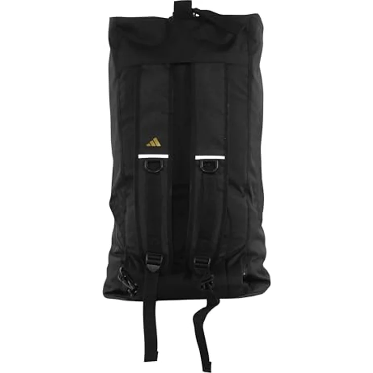adidas Performance 2in1 Sporttasche, faltbare Tasche/Rucksack aus strapazierfähigem Polyester für Kampfsportarten, mit Außentaschen, Schwarz – Bild 4