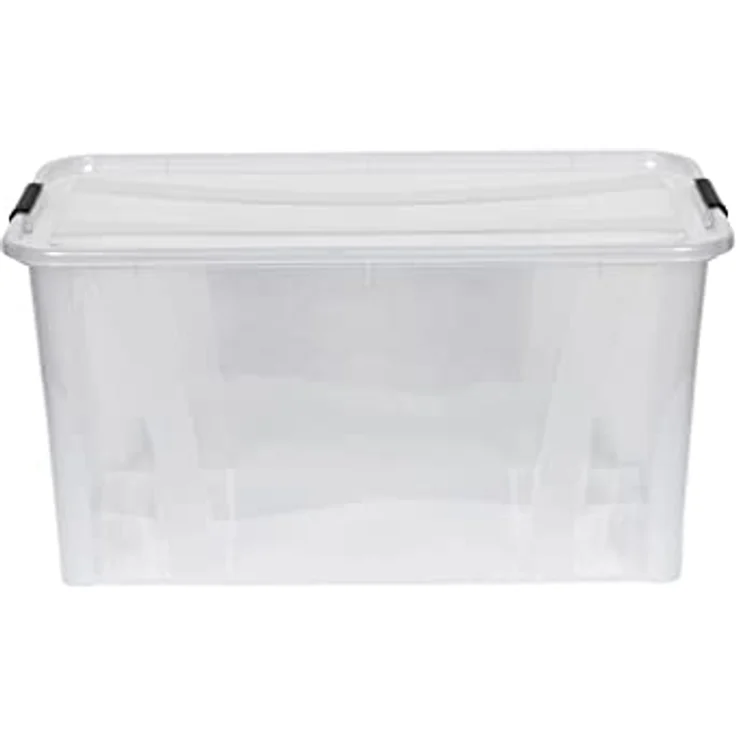 Kreher Aufbewahrungsboxen Master mit Deckel in Transparenter Ausführung. In verschiedenen Größen (wählbar). Aus robustem Kunststoff. (80 Liter) – Bild 2