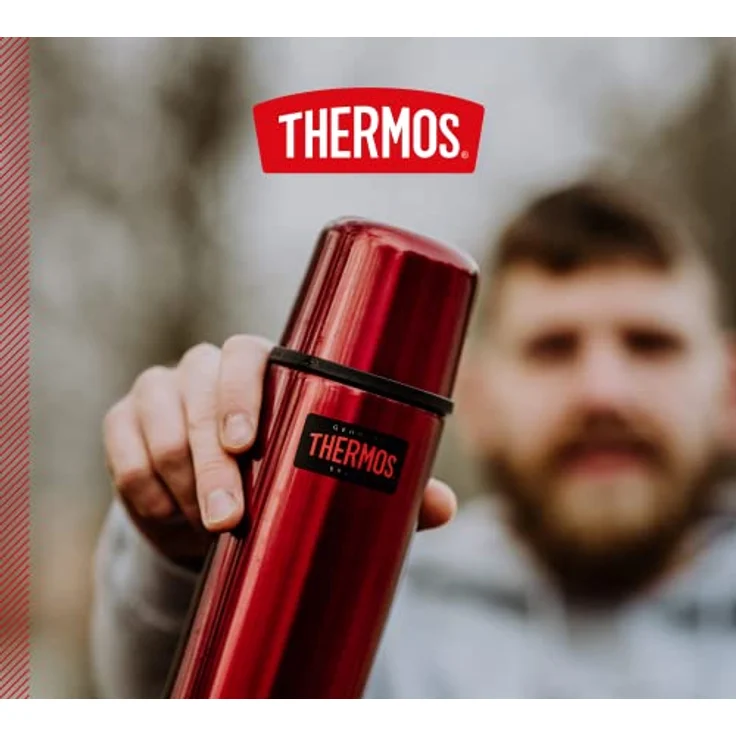 THERMOS Light & Compact Thermosflasche, Edelstahl, Rot, 0,5 Liter – Bild 7