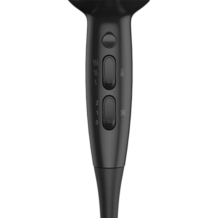 GRUNDIG HD HD 3700 B Haartrockner 1800 W, Föhn, 3 Temperatur- und 2 Luftstromstufen, Kaltstufe, Keramikschutz, 1.8 m langes Kabel, abnehmbares Lufteinlassgitter, Schwarz/Kirschrot – Bild 4