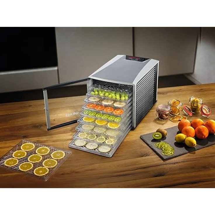 Graef DA510EU Dörrautomat, Kunststoff, Schwarz, 10 Roste, 630 Watt, Temperaturbereich 30-70° C – Bild 5
