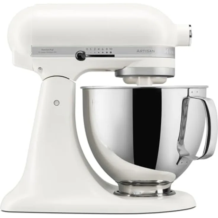 KitchenAid Artisan 5KSM125, Küchenmaschine mit 300 Watt, 4,8 Liter Edelstahl-Schüssel, Beige