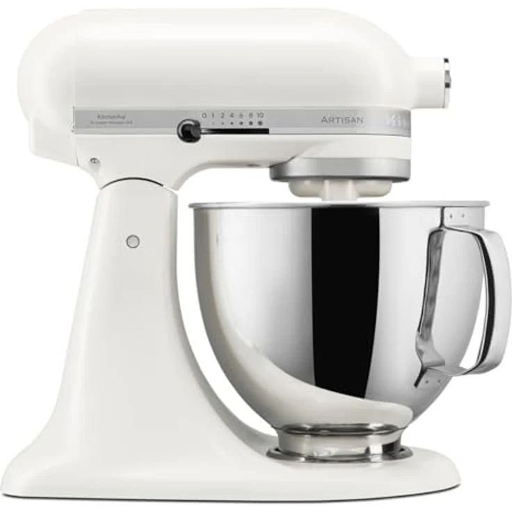 KitchenAid Artisan 5KSM125, Küchenmaschine mit 300 Watt, 4,8 Liter Edelstahl-Schüssel, Beige – Bild 1