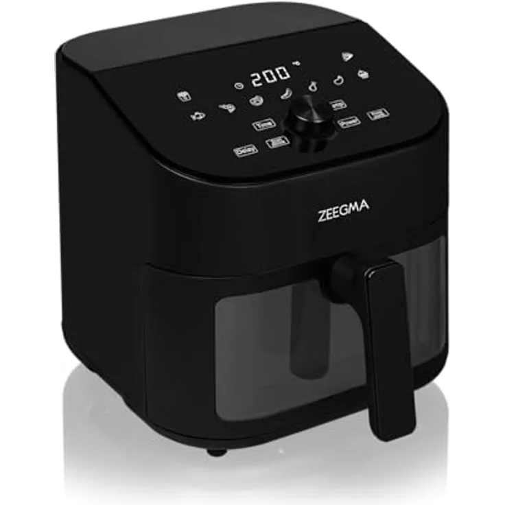 Zeegma KNAPPER CHEF Heißluftfritteuse 1600 W, 6,5 L, 9 Programme, Timer, 60-200°C, 60 Sek. Aufheizen
