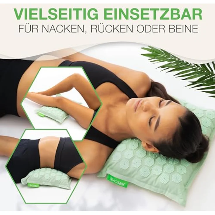BACKLAxx® Akupressurmatte und Akupressur Kissen aus umweltfreundlichem Halbleinen und reiner Kokosfaser – Bild 5