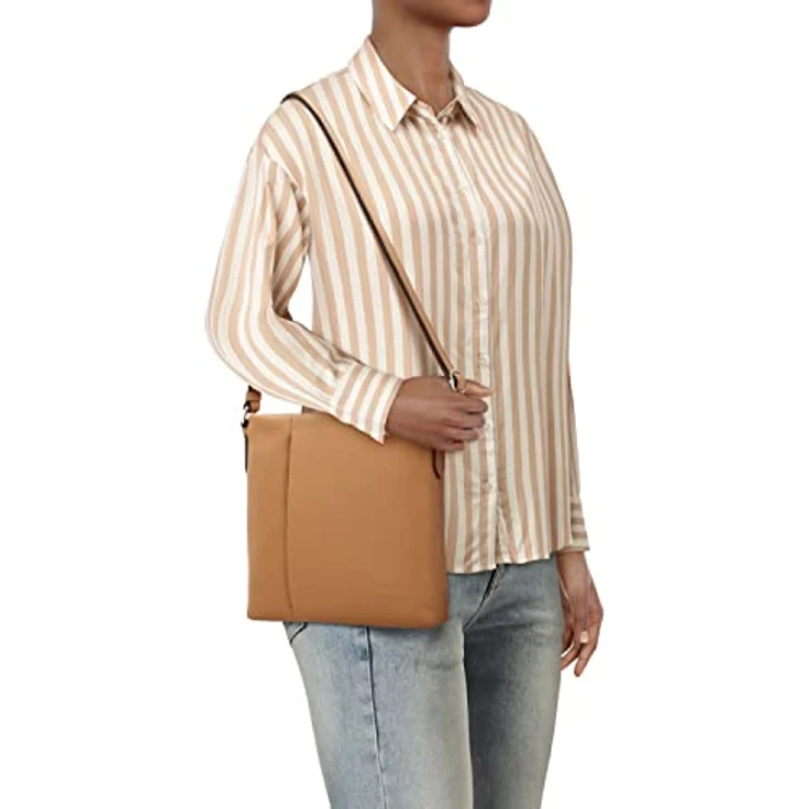 Picard Pure, Schultertasche aus Premium Rindsleder, braun, mit verdeckter Zippertasche – Bild 8