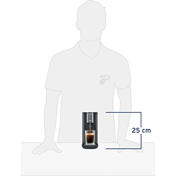 Tchibo Qbo „ESSENTIAL“ Premium Kapselmaschine inkl. 30 Qbo Kapseln für Espresso, Caffè und Caffè Grande, kompaktes Design, Bright Sand – Bild 4