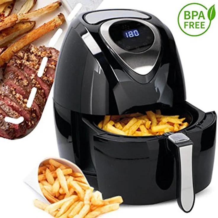 Cuisinier 06866 Heißluftfritteuse, Stainless Steel, 3.2 liters, Schwarz – Bild 3