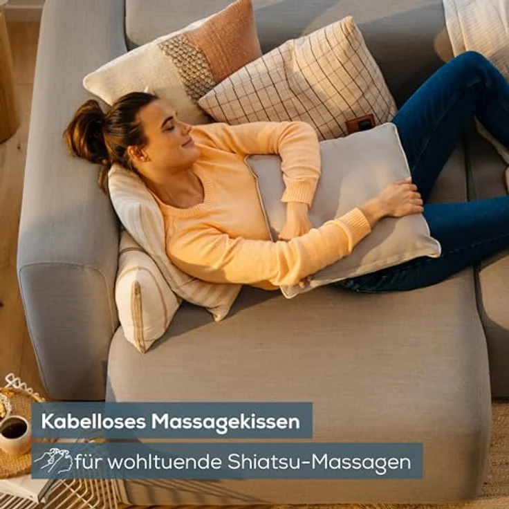Beurer, Massagegerät, MG 139 Massagekissen Akku mit Wärmefunktion 2 Stufen beige 102.75 – Bild 2