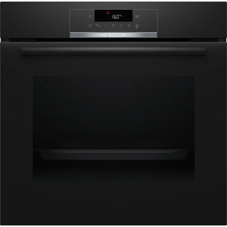 Bosch Serie 4 HBA571BB3, Einbau-Backofen 60 x 60 cm, Schwarz, 71 l Garraum, 5 Beheizungsarten, Pyrolyse-Reinigung – Bild 1