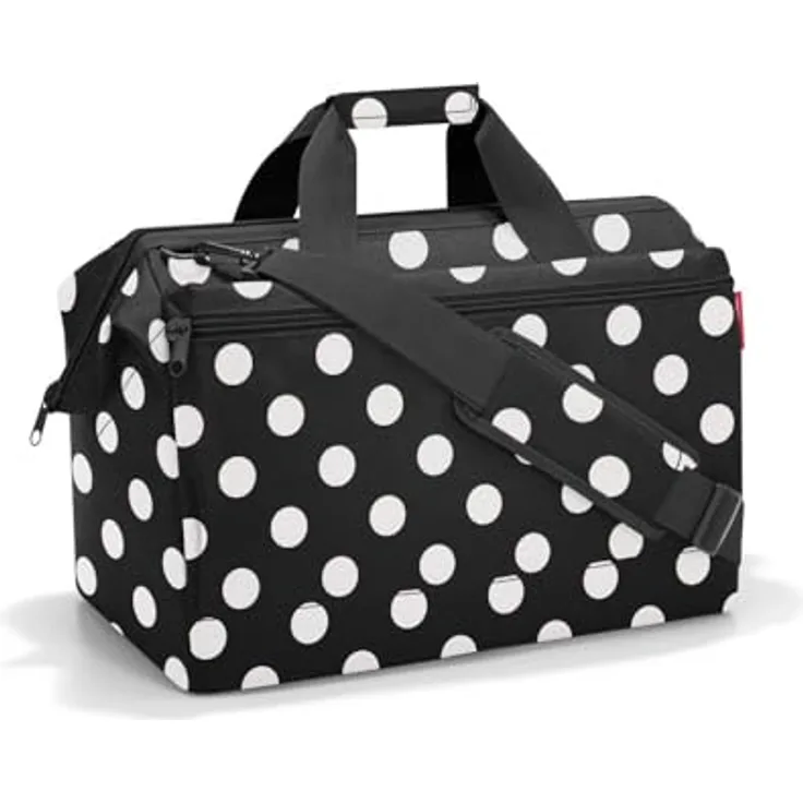 reisenthel allrounder L pocket Vielseitige Doktortasche für Reise, Arbeit und Freizeit Mit praktischer Trolley-Aufsteckfunktion, Farbe:dots white