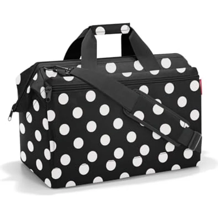 reisenthel allrounder L pocket Vielseitige Doktortasche für Reise, Arbeit und Freizeit Mit praktischer Trolley-Aufsteckfunktion, Farbe:dots white – Bild 1