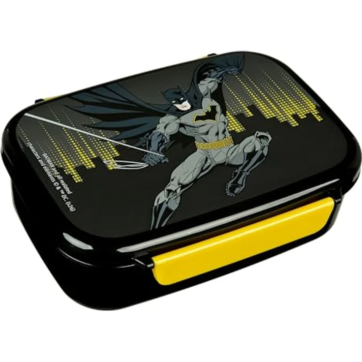 Batman Lunchbox, praktische Brotdose mit markantem Design, schwarz, 18 × 14 × 6 cm, leicht und kompakt – Bild 1