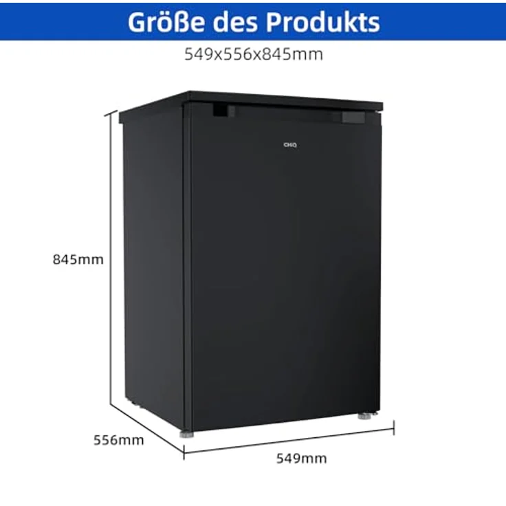 CHIQ 107 Liter Kühlschrank, Schwarz, Mikro-Gefrierfach, Vario Box, Geräuscharm, 12 Jahre Garantie auf den Kompressor - Preisvergleich – Bild 4