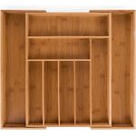 Blumtal Besteckkasten Schublade aus Bambus, größenverstellbarer Schubladen-Einsatz, bis zu 9 Fächer, nachhaltig und klimaneutral - Bambus