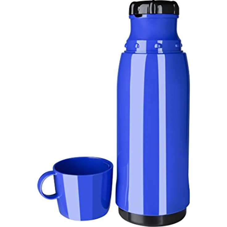 Emsa 502445 Isolierflasche, Mobil genießen, 750 ml, Schraubverschluss, Blau, Rocket – Bild 2