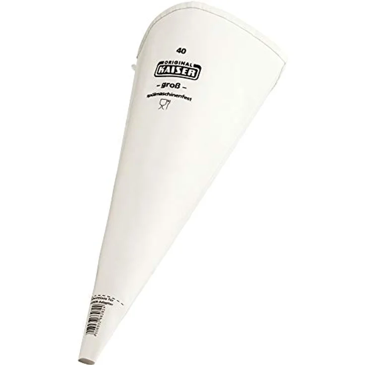 Kaiser Spritzbeutel Set 7-teilig, wiederverwendbarer Spritzbeutel groß mit Tüllen, Adapter, 5 Spritztüllen, kochfest, Schneidehilfslinie – Bild 11